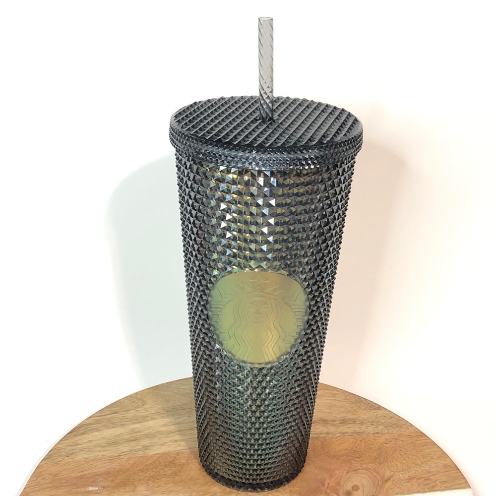 NEW Starbucks Black Studded Tumbler 2020 Iridescent
